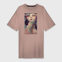 Женская футболка-платье Психоделическая леди