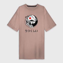 Женская футболка-платье Красота Фудзиямы