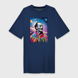 Женская футболка-платье Salvador Dali in space