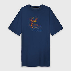 Женская футболка-платье Пылающий олень