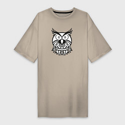Женская футболка-платье Логотип круглой совы