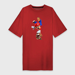 Женская футболка-платье Марио на грибе