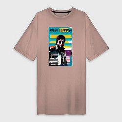 Женская футболка-платье John Lennon - street art - legend