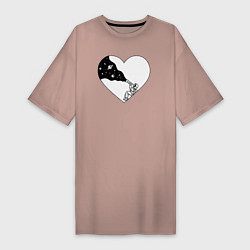 Женская футболка-платье Love space