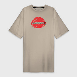 Женская футболка-платье Закрой рот