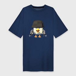 Женская футболка-платье Chicken Gun в каске