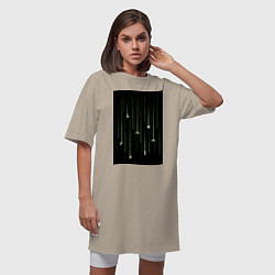 Футболка женская-платье Tetris simulation, цвет: миндальный — фото 2