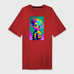 Женская футболка-платье Bart Simpson - pop art