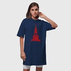 Футболка женская-платье Kremlin Moscow, цвет: тёмно-синий — фото 2