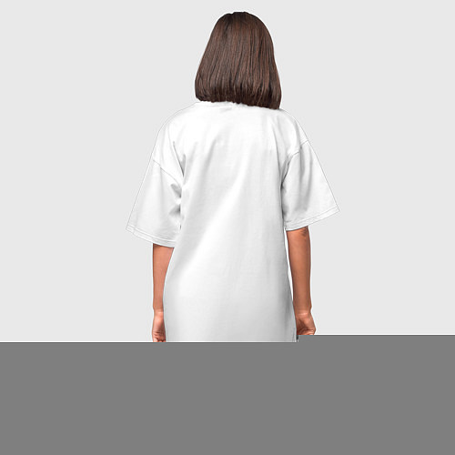 Женская футболка-платье Москва никогда не спит / Белый – фото 4