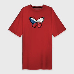 Женская футболка-платье Чехия бабочка