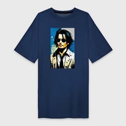 Женская футболка-платье Johnny Depp -celebrity