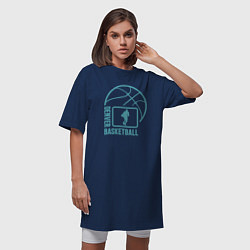 Футболка женская-платье Denver basket, цвет: тёмно-синий — фото 2