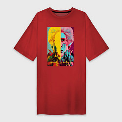 Женская футболка-платье Andy Warhol - self-portrait - neural network