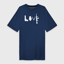 Женская футболка-платье Love из оружия