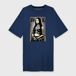 Женская футболка-платье Мона Лиза - готика - нейросеть
