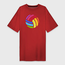 Женская футболка-платье Rainbow volleyball