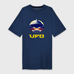 Женская футболка-платье Летающая тарелка НЛО
