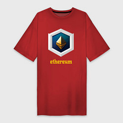 Женская футболка-платье Логотип Ethereum