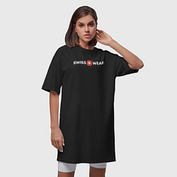Футболка женская-платье Swiss wear middle, цвет: черный — фото 2