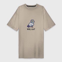 Женская футболка-платье The confused pigeon
