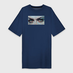 Женская футболка-платье Нарисованные глаза