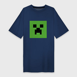 Женская футболка-платье Minecraft creeper face