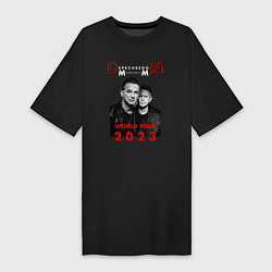 Футболка женская-платье Depeche Mode 2023 Memento Mori - Dave & Martin 09, цвет: черный