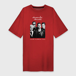 Женская футболка-платье Depeche Mode World Violation Tour Band