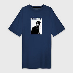 Футболка женская-платье Tribute to Bob Dylan, цвет: тёмно-синий