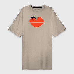 Женская футболка-платье Kiss cat