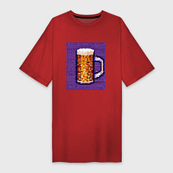 Женская футболка-платье Бокал пенного пива
