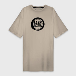 Женская футболка-платье Jazz rock blues 1