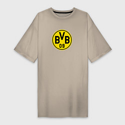 Футболка женская-платье Borussia fc sport, цвет: миндальный