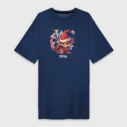 Женская футболка-платье Happy Dragon year 2024