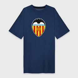 Футболка женская-платье Valencia fc sport, цвет: тёмно-синий