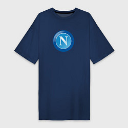 Футболка женская-платье Napoli sport club, цвет: тёмно-синий