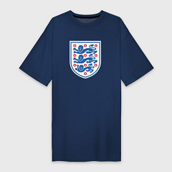 Футболка женская-платье Англия фк, цвет: тёмно-синий