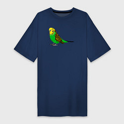 Женская футболка-платье Красивый попугайчик