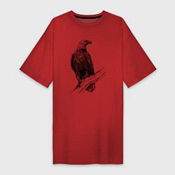 Женская футболка-платье Орёл на ветке