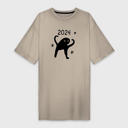 Женская футболка-платье 2024 - ъуъ мем