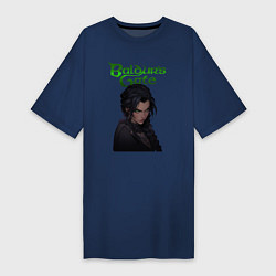 Женская футболка-платье Shadowheart - baldurs gate 3 - зеленый