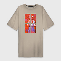 Женская футболка-платье Аянами разбитые зеркала