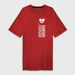 Женская футболка-платье Heart never lies