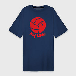 Женская футболка-платье Volleyball my love