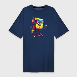 Женская футболка-платье Sponge Bob - cyberpunk - ai art