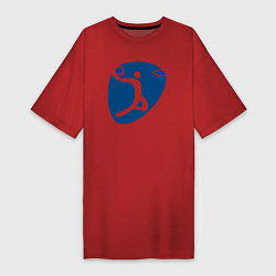 Футболка женская-платье Basket play, цвет: красный