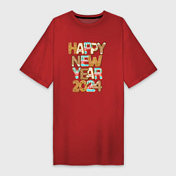 Женская футболка-платье С новым годом 2024!