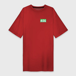 Женская футболка-платье Номер 456 - Игра в кальмара