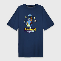 Женская футболка-платье Rayman and Globox fight